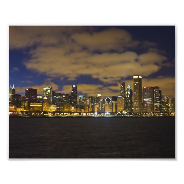 Chicago Night Skyline Print (Front)