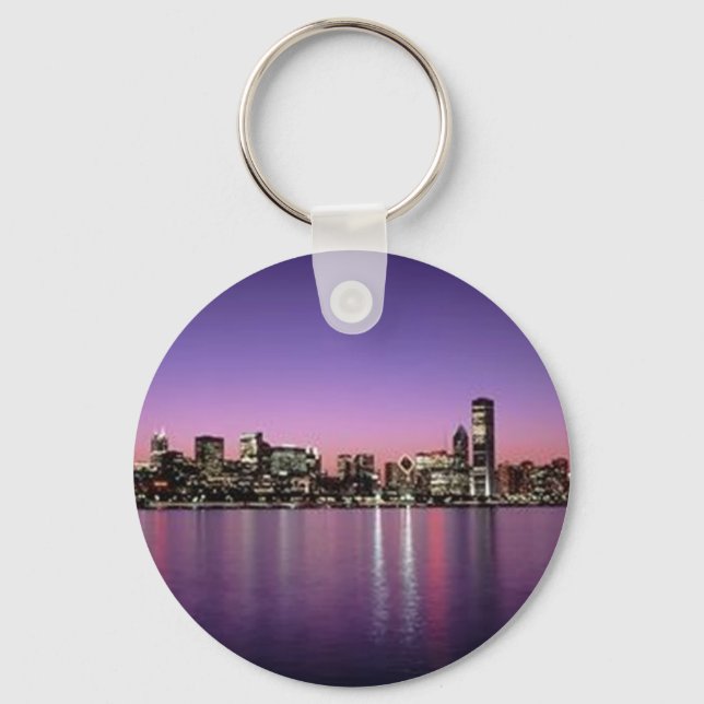 Chicago Nitetime Skyline Key Ring (Front)