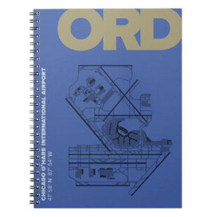 Chicago O'Hare Airport (ORD) Diagram Notebook