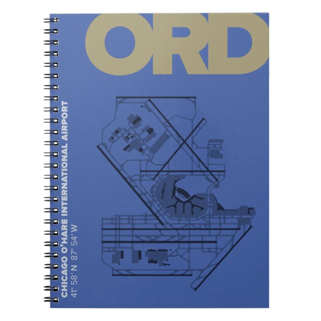 Chicago O'Hare Airport (ORD) Diagram Notebook (Front)