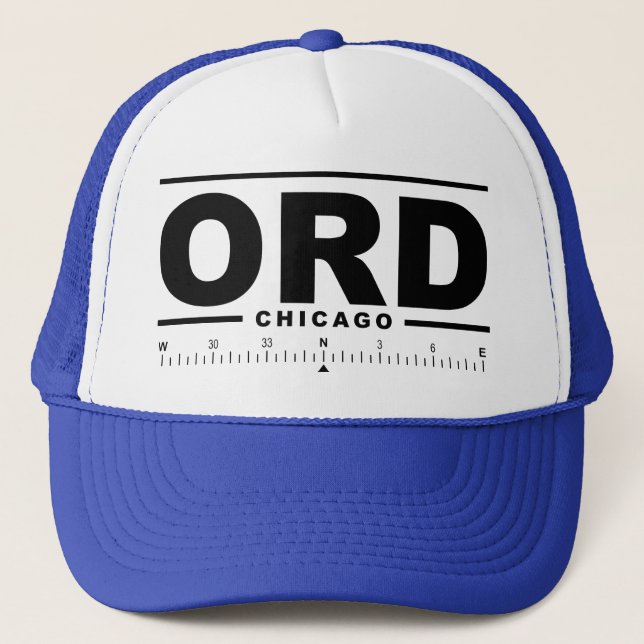 Chicago O'Hare Int'l Airport ORD Trucker Hat (Front)