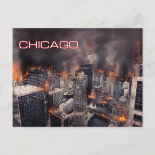 Chicago on Fire Postcard