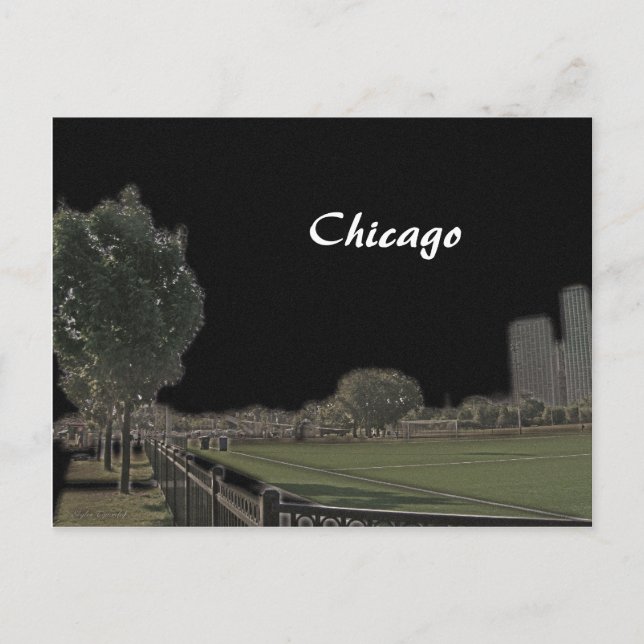 Chicago Park Dark Highlights Postcard (Front)