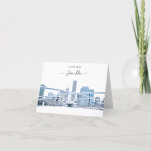 Chicago Personalised Note Card