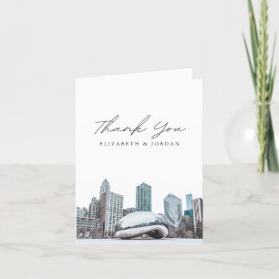Chicago Photo Downtown Bean Blank Thank You Card