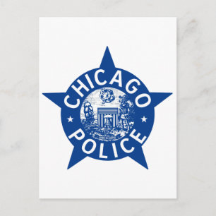 Chicago Police VINTAGE STAR Postcard