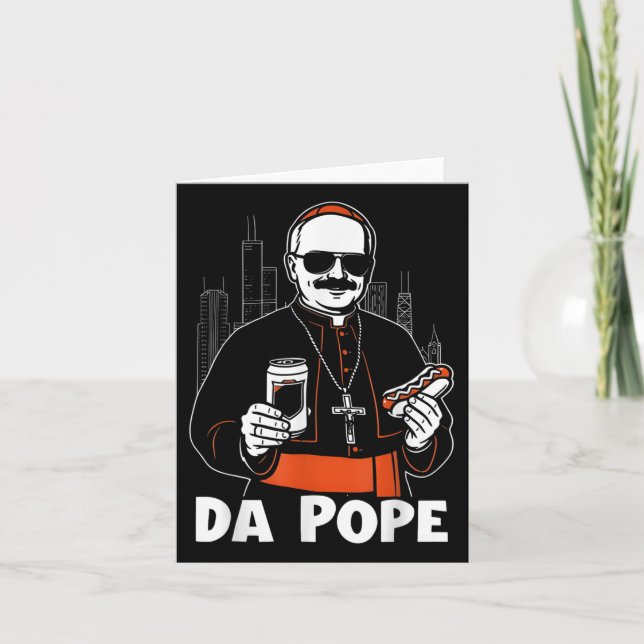 Chicago Pope Leo Xiv Da Pope Funny Meme  Card (Front)