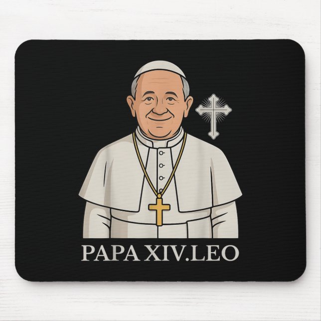 Chicago Pope Leo Xiv Da Pope Funny Meme  Mouse Pad (Front)
