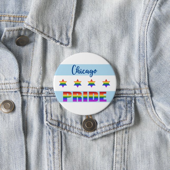 Chicago Pride 7.5 Cm Round Badge (In Situ)