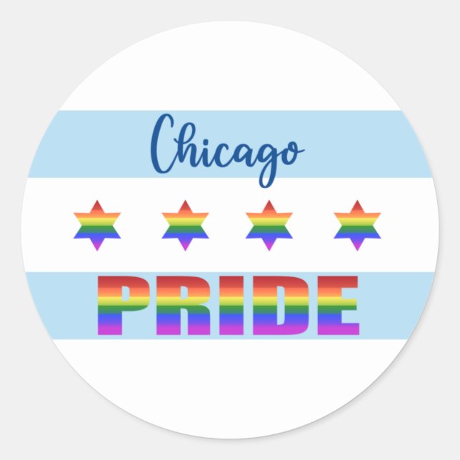 Chicago Pride Classic Round Sticker (Front)