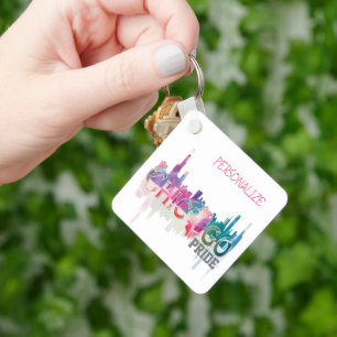 Chicago Pride Rainbow Key Ring