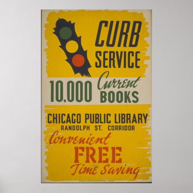 Chicago Public Library Curb Service Poster (Front)