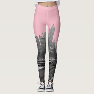 Chicago Rail Yards Michigan Avenue 1960's Photo Leggings