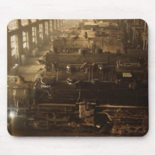 Chicago Railway Locomotive Shop Mouse Pad