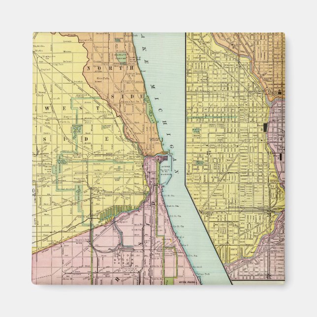 Chicago Railway Terminal Map Magnet (Front)