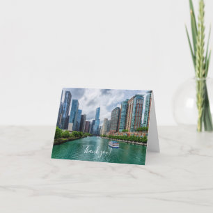 Chicago River and Trump Tower Thank You Card