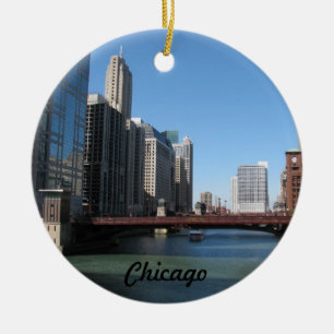 Chicago River Ceramic Ornament