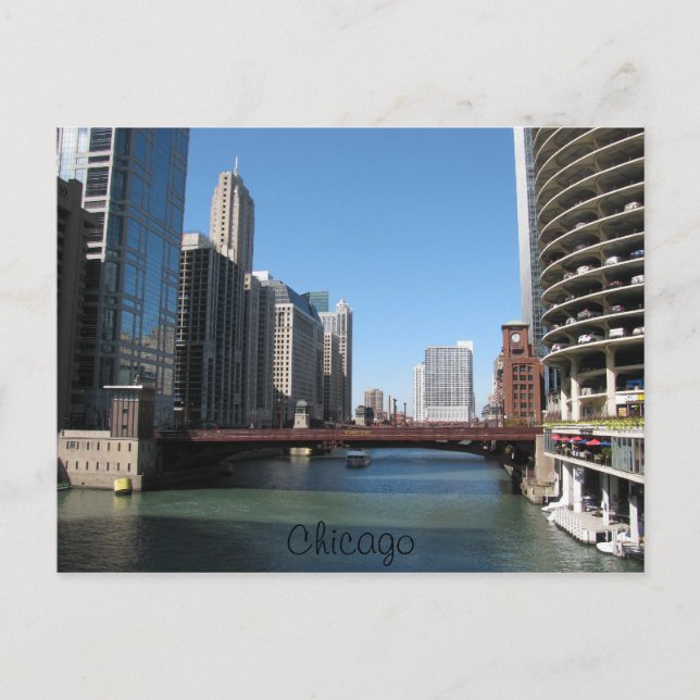 Chicago River Postcard (Front)