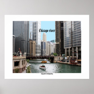 Chicago river poster