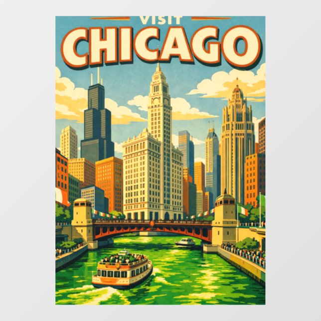 Chicago River Saint Patricks day postcard (Sheet)