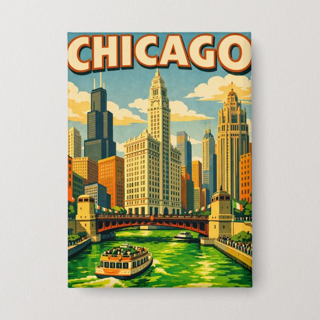 Chicago River Saint Patricks day postcard (Front)