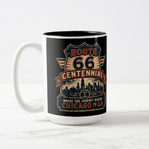 Chicago Route 66 Centennial Kitchenware Two-Tone Coffee Mug