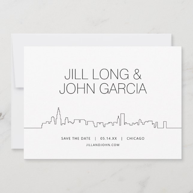 Chicago Save the Date Invitation (Front)