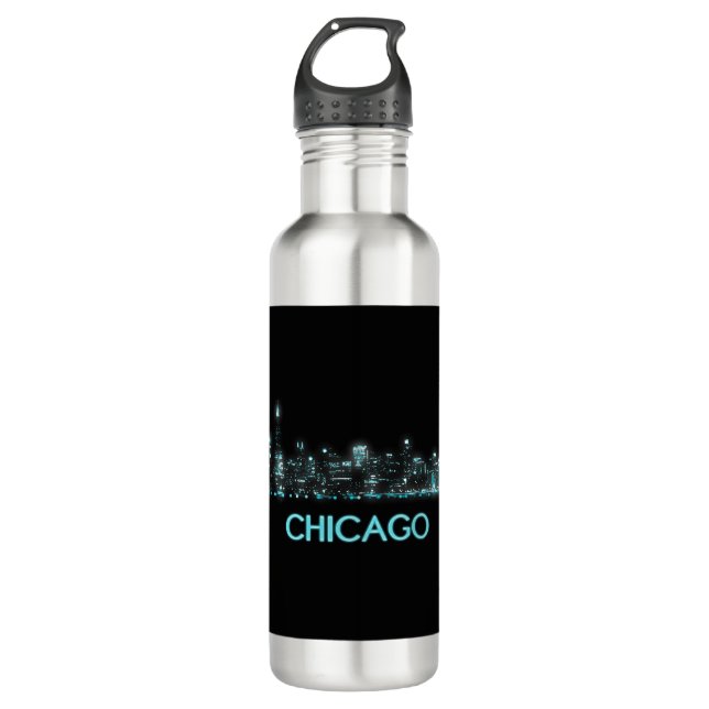 Chicago Skyline 710 Ml Water Bottle (Front)