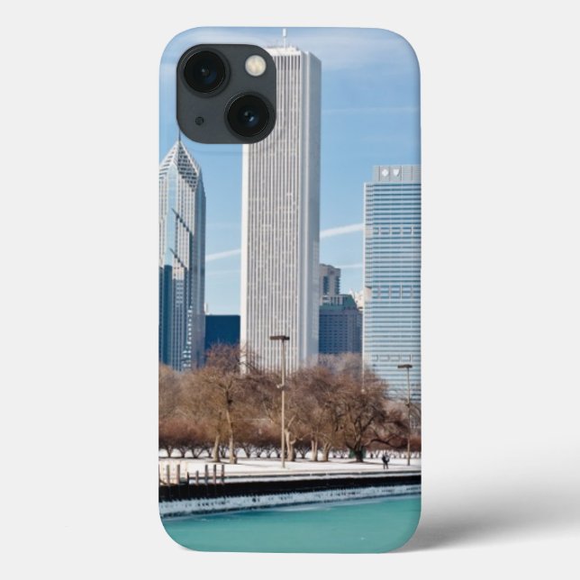 Chicago skyline across frozen Lake Michigan Case-Mate iPhone Case (Back)