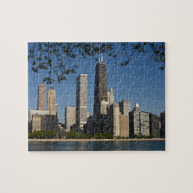 Chicago skyline and Lake Michigan, Lake Shore Jigsaw Puzzle (Horizontal)