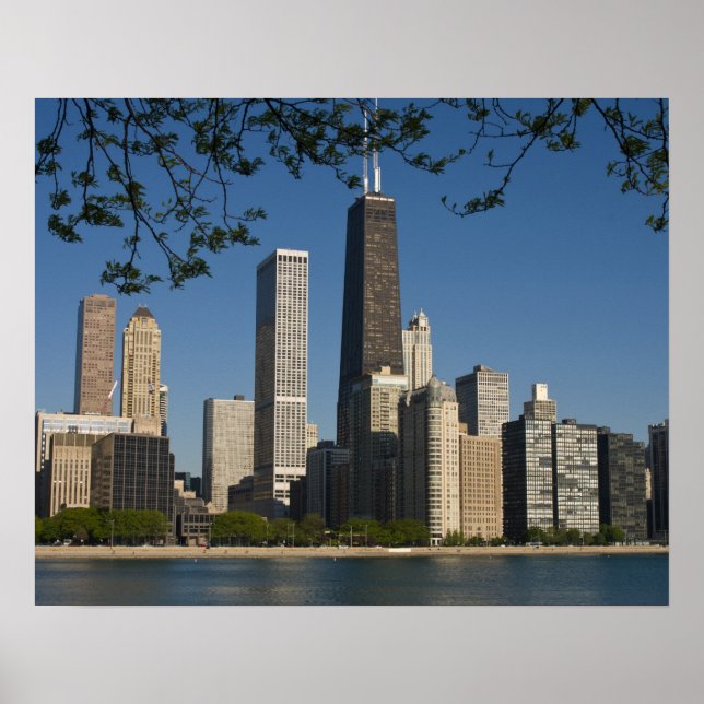 Chicago skyline and Lake Michigan, Lake Shore Poster (Front)
