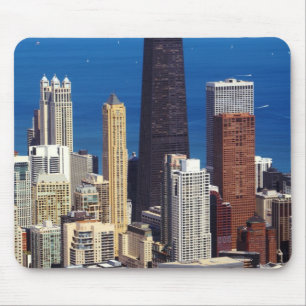 Chicago Skyline and landmarks Mouse Pad