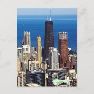 Chicago Skyline and landmarks Postcard