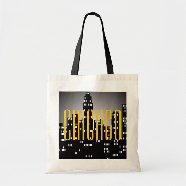 Chicago Skyline Budget Tote Bag (Front)