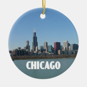 Chicago Skyline Ceramic Ornament