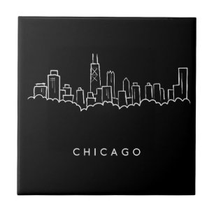 Chicago Skyline Ceramic Tile
