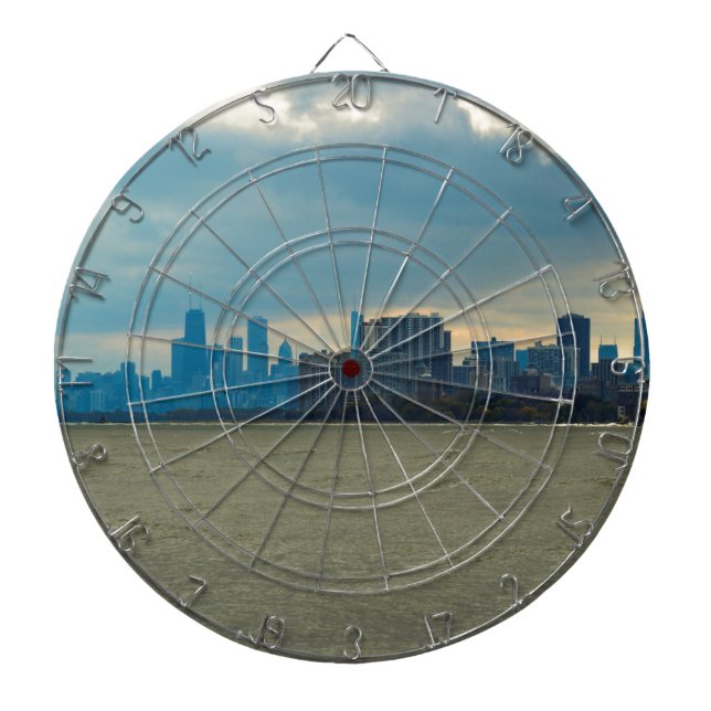 Chicago skyline. dartboard (Front)