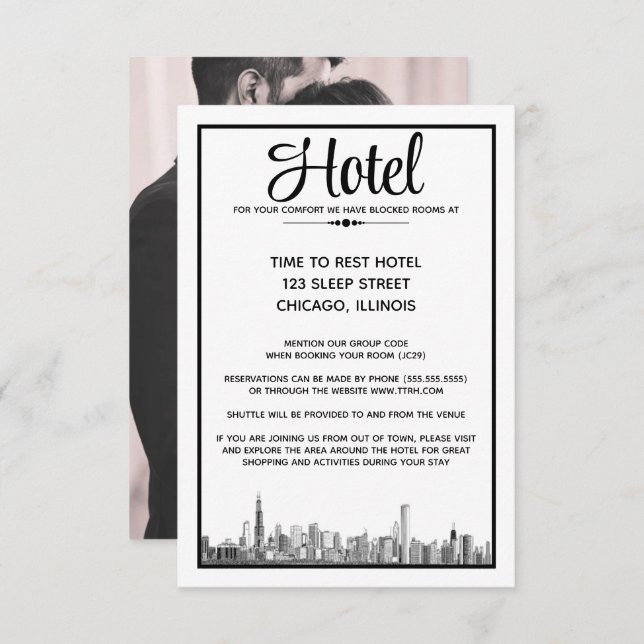 Chicago Skyline Enclosure Card (Front/Back)