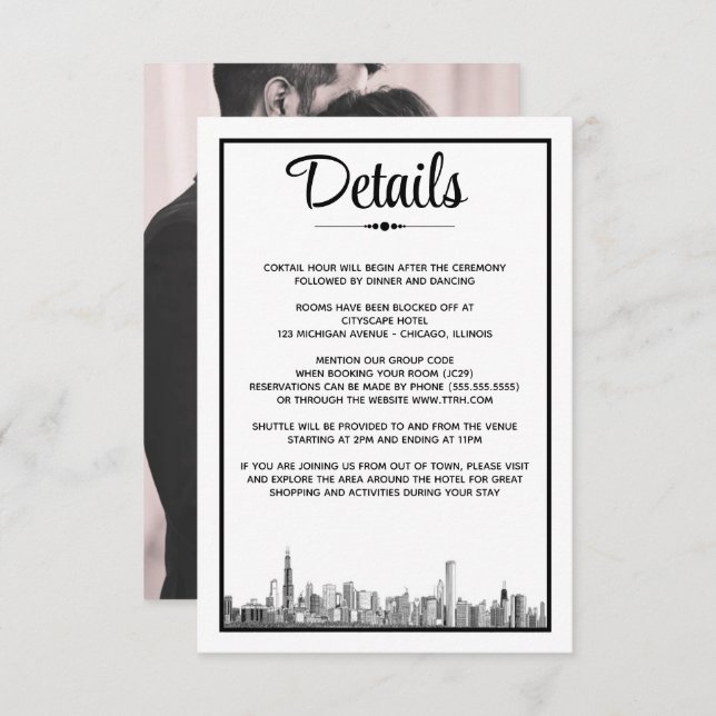 Chicago Skyline Enclosure Card (Front/Back)