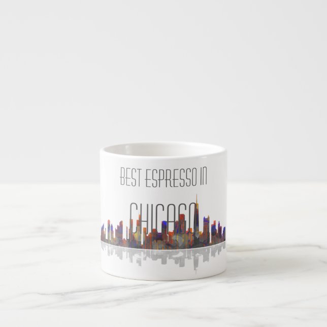 Chicago Skyline Espresso Mug (Front)