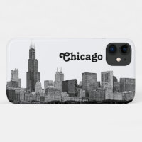 Chicago Skyline Etched