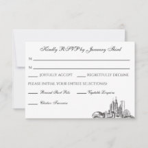 Chicago Skyline Flat Thank You Card