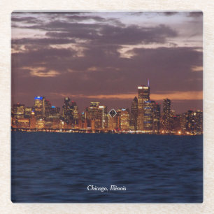 Chicago Skyline glass coaster