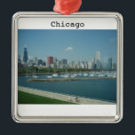 Chicago Skyline Holiday Ornament<br><div class="desc">Beautiful view of the Chicago skyline and lakefront.</div>