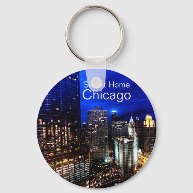 Chicago Skyline Key Ring (Front)
