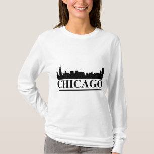 Chicago Skyline Ladies Long Sleeve T-shirt