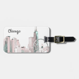 Chicago Skyline Luggage Tag