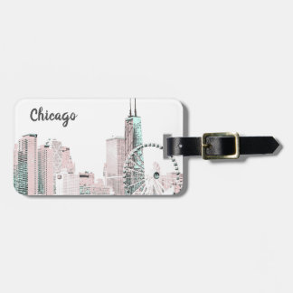 Chicago Skyline Luggage Tag
