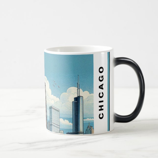 Chicago Skyline Modern Magic Mug (Right)