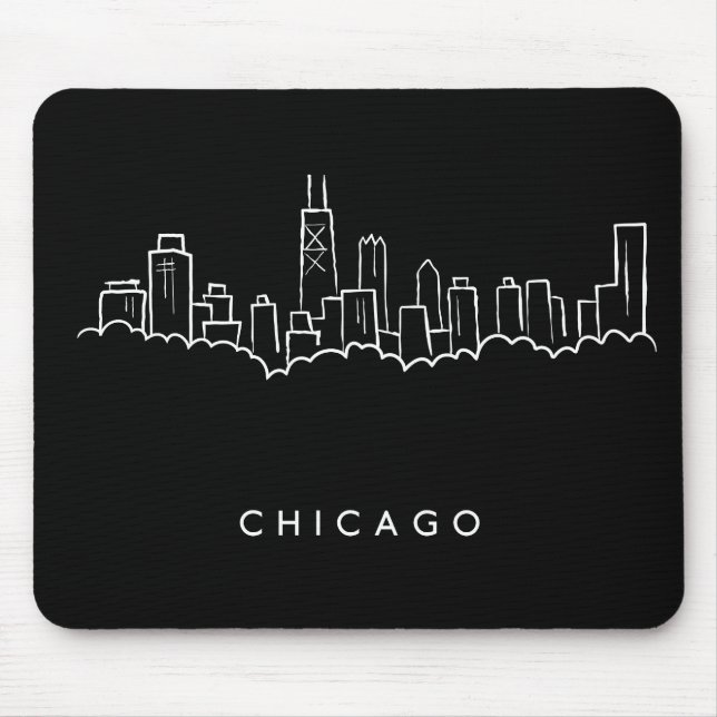 Chicago Skyline Mouse Pad (Front)